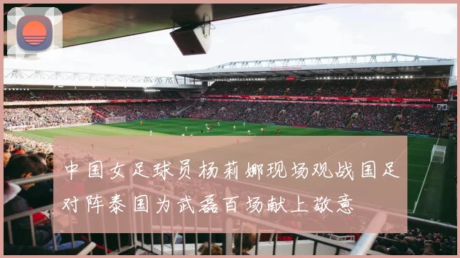 中国女足球员杨莉娜现场观战国足对阵泰国为武磊百场献上敬意